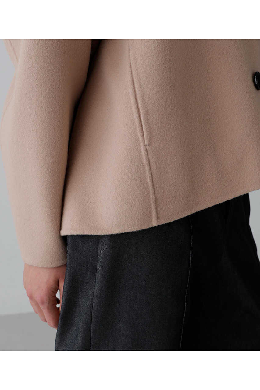 美品☆ADORE アドーア　モダールエステルジャケット　ベージュ　36 ADORE(アドーア)｜カシミヤ混 2TONE リバージャケット/ベージュ の通販