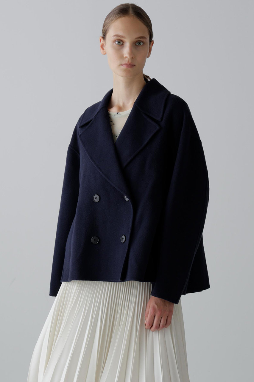 ADORE ソリッドウールリバージャケット (ネイビー, 38) アドーア ELLE SHOP ADORE ソリッドウールリバージャケット (ネイビー, 38) アドーア ELLE SHOP