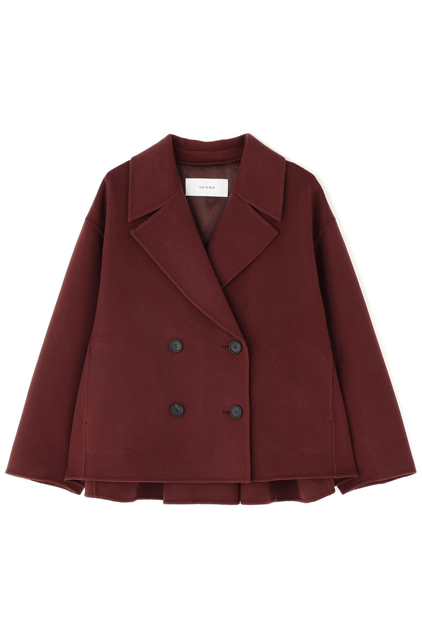 ADORE ソリッドウールリバージャケット (パープル, ３８) アドーア ELLE SHOP