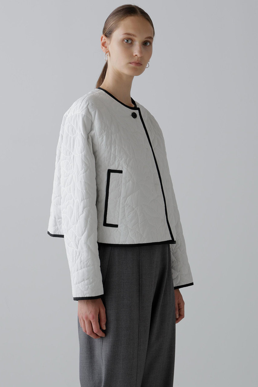 ADORE(アドーア)｜グラフィティキルティングジャケット/ホワイト の