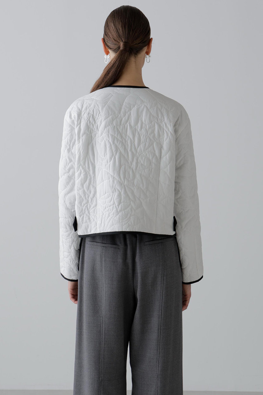 ADORE(アドーア)｜グラフィティキルティングジャケット/ホワイト の