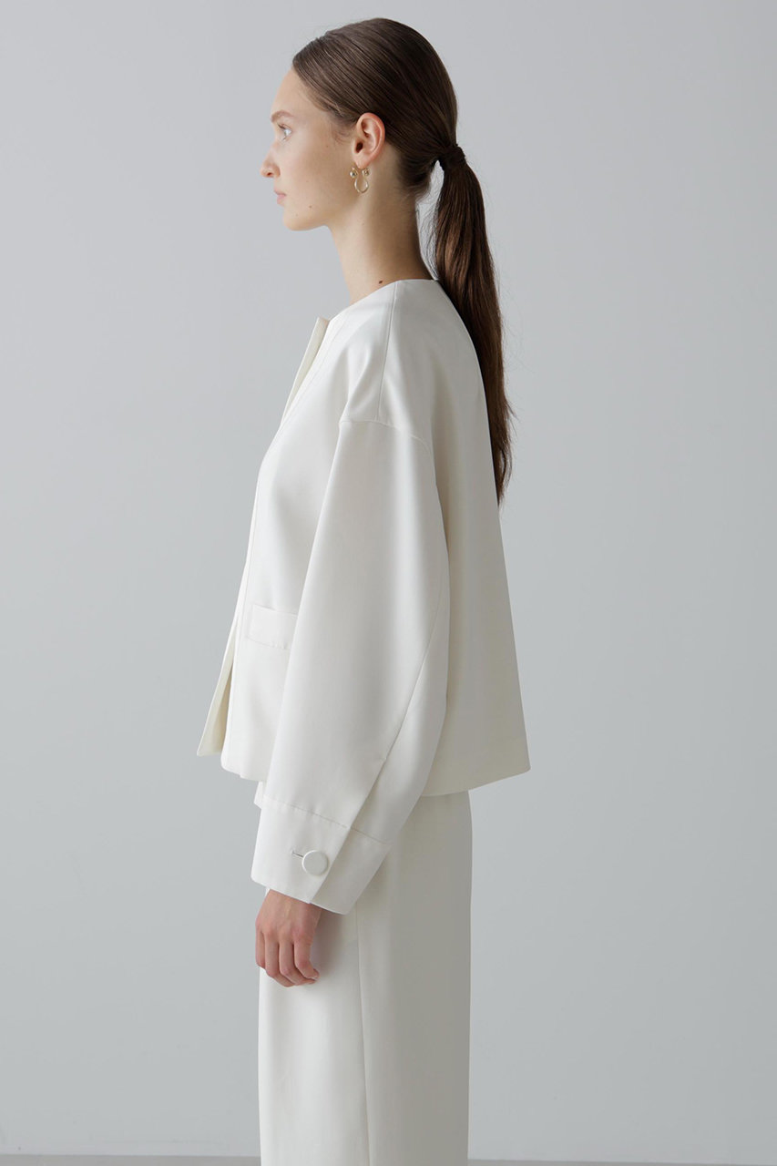 ADORE(アドーア)｜ストレッチジョーゼットジャケット/ホワイト の通販