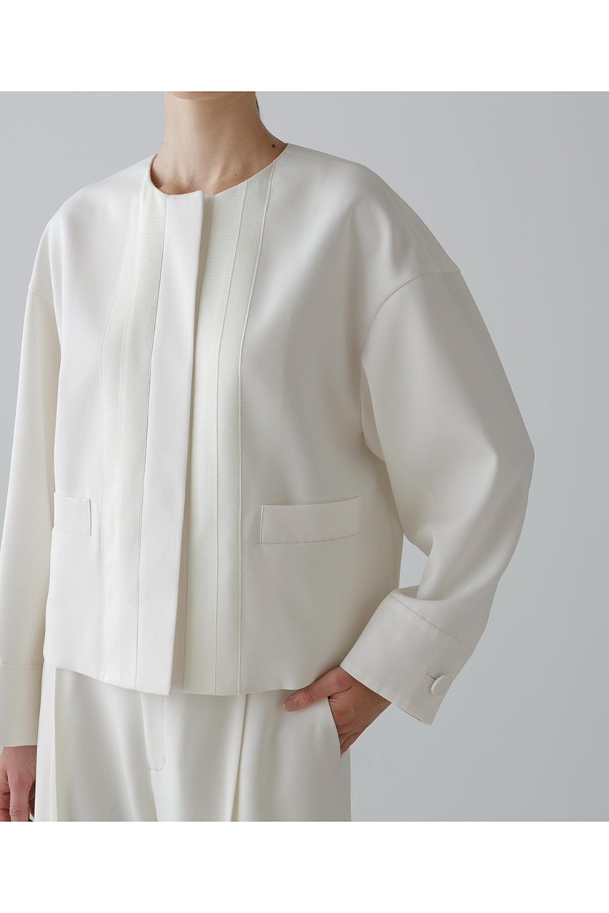 ADORE(アドーア)｜ストレッチジョーゼットジャケット/ホワイト の通販