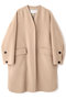 ソリッドウールリバーノーカラーコート アドーア/ADORE ベージュ