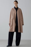 美品　ADORE アドーア　ノーカラーコート　総裏　ウール　ベージュ　比翼　38 ADORE(アドーア)｜【予約販売】ソリッドウールリバーノーカラー