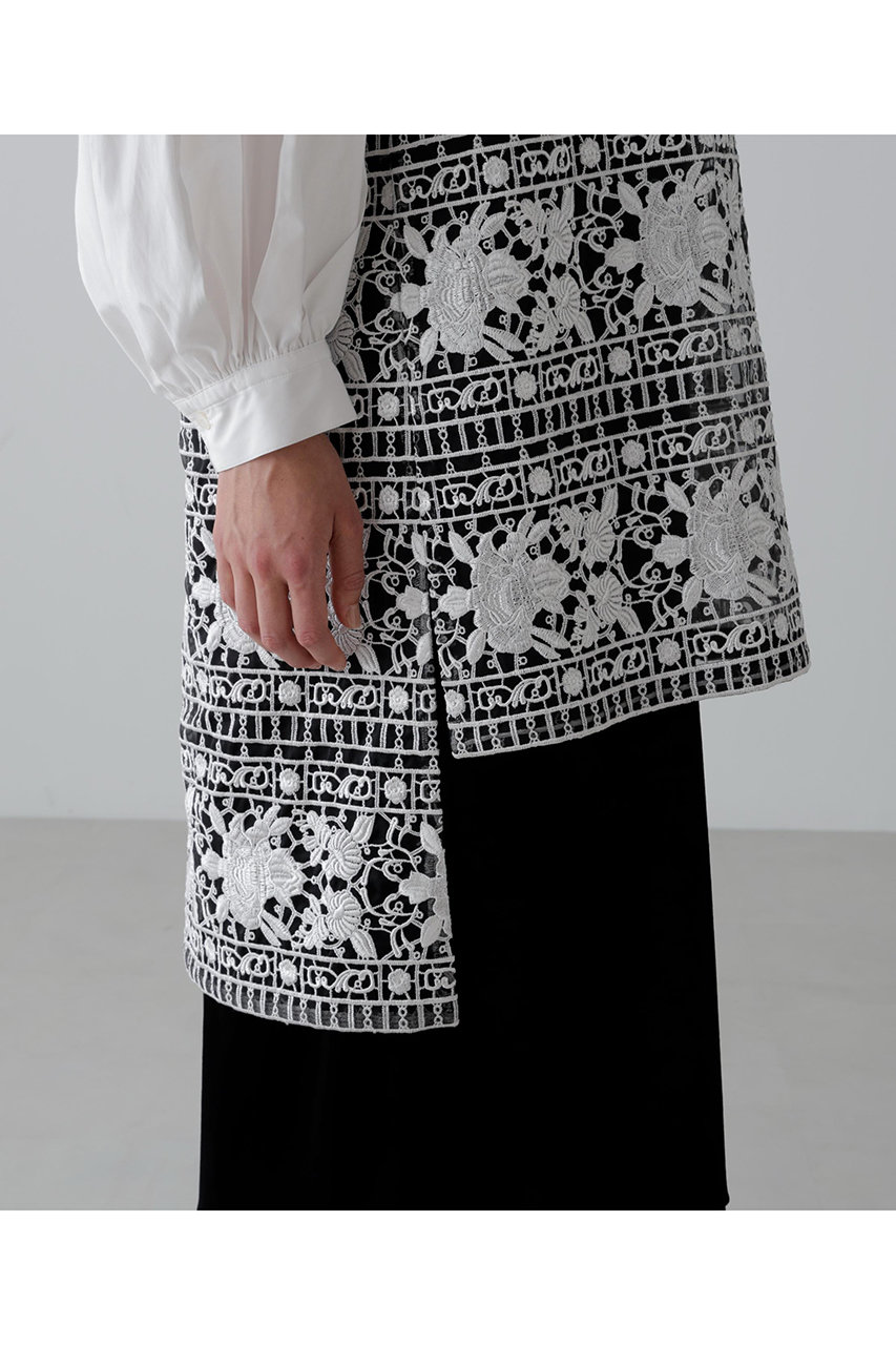 【未使用級】ADORE アドーア　レースワンピース　36 上品　プリーツ セール】 フラワーコードレースワンピース （ワンピース