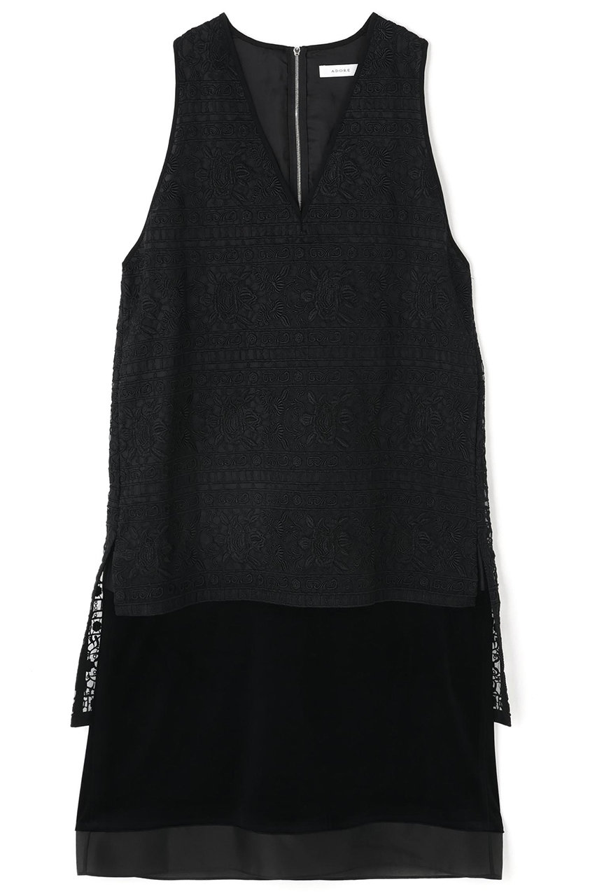 ADORE <20周年記念>リュクスオーナメントレースワンピース (ブラック, 38) アドーア ELLE SHOP ADORE <20周年記念>リュクスオーナメントレースワンピース (ブラック, 38) アドーア ELLE SHOP