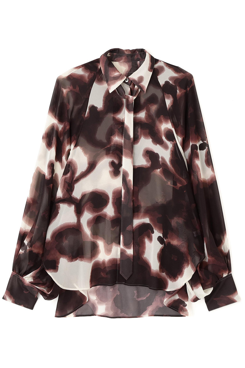 ADORE ◆ロールシャッハプリントブラウス (ブラウン, 38) アドーア ELLE SHOP ADORE ◆ロールシャッハプリントブラウス (ブラウン, 38) アドーア ELLE SHOP