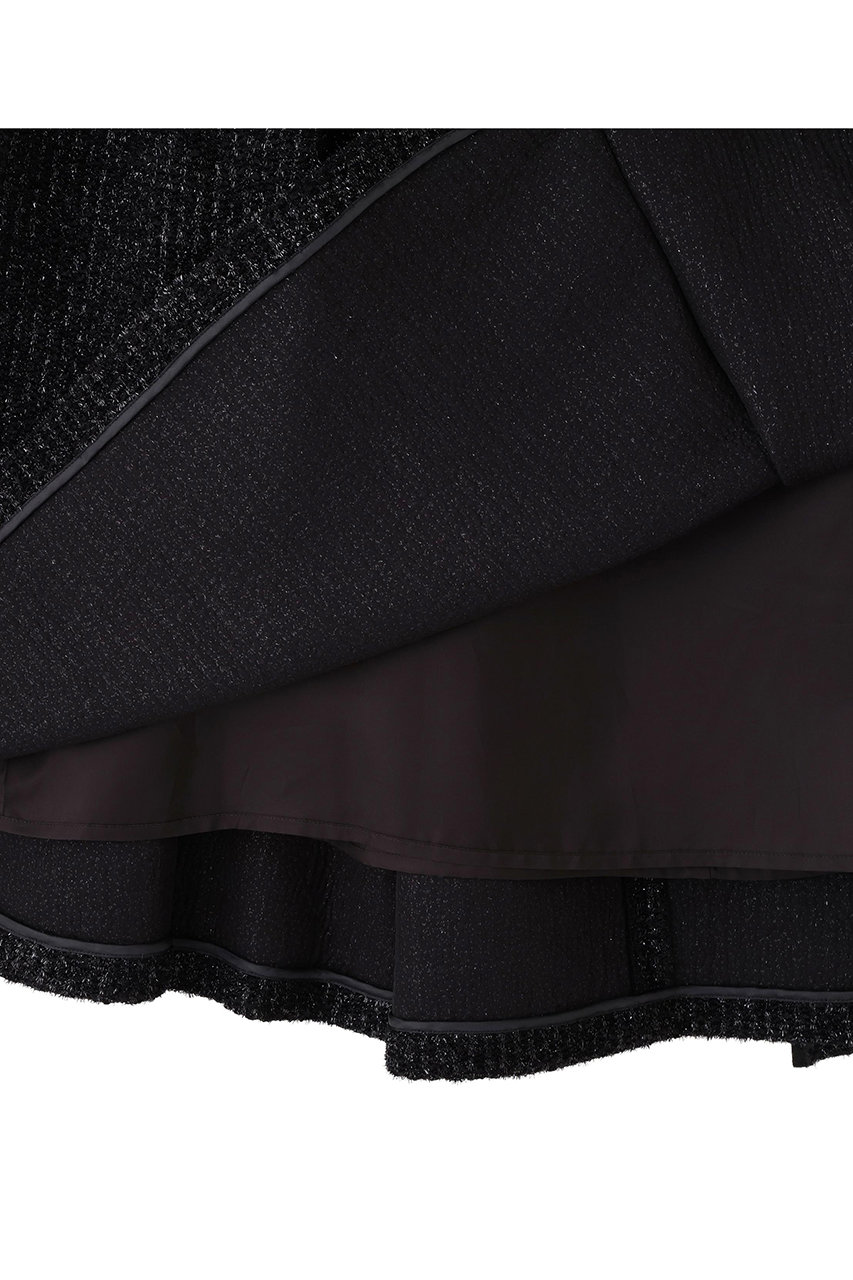 ADORE(アドーア)｜◇フィルムモールツイードスカート/ブラック の通販