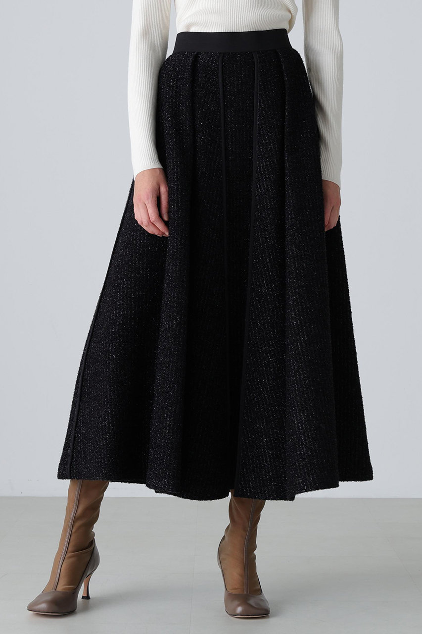 ADORE(アドーア)｜◇フィルムモールツイードスカート/ブラック の通販