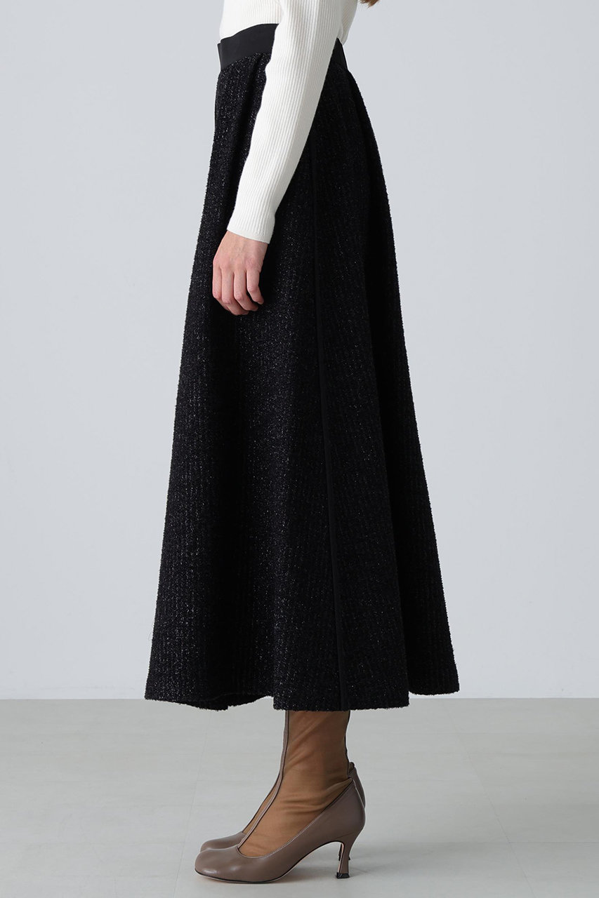 ADORE(アドーア)｜◇フィルムモールツイードスカート/ブラック の通販