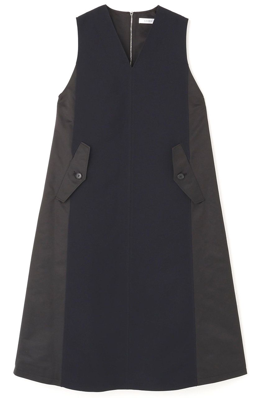 ADORE ◆トリプルクロスワンピース (ブラック, ３８) アドーア ELLE SHOP