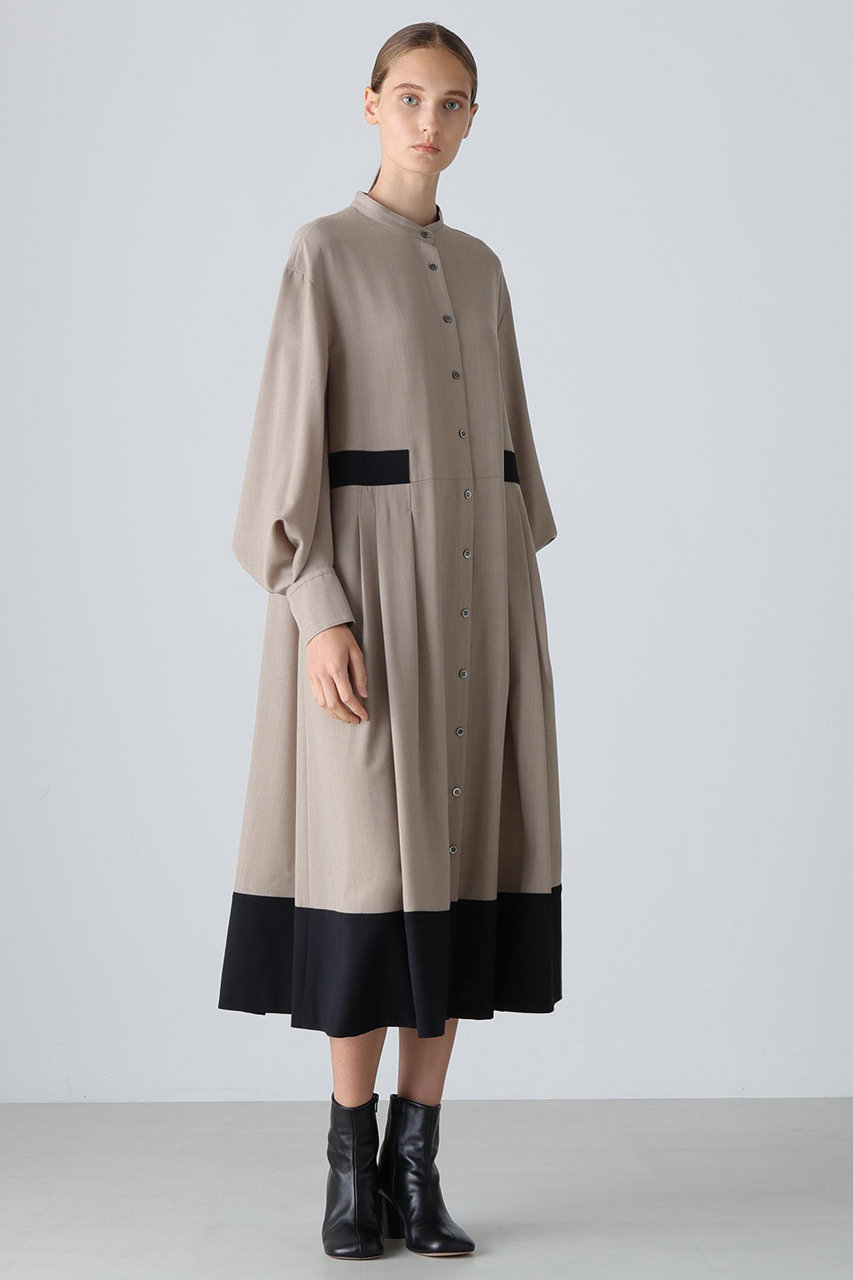 ADORE(アドーア)｜◇ハイツイストツイルワンピース/ベージュ の通販