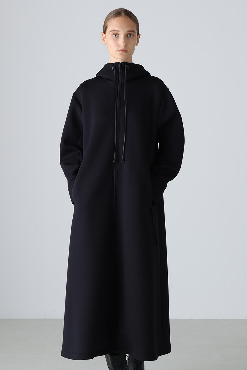 ADORE アドアー　ワンピース　ブラック BLACK LABEL＞シルクダブルクロスノースリーブワンピース | ADORE