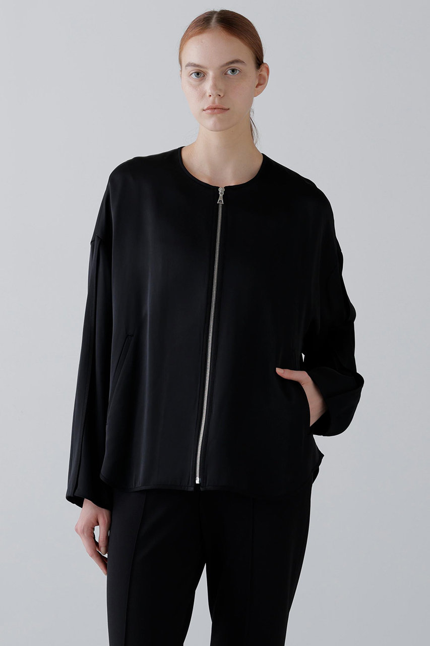 ADORE(アドーア)｜◇リュクスサテンジャケット/ブラック の通販