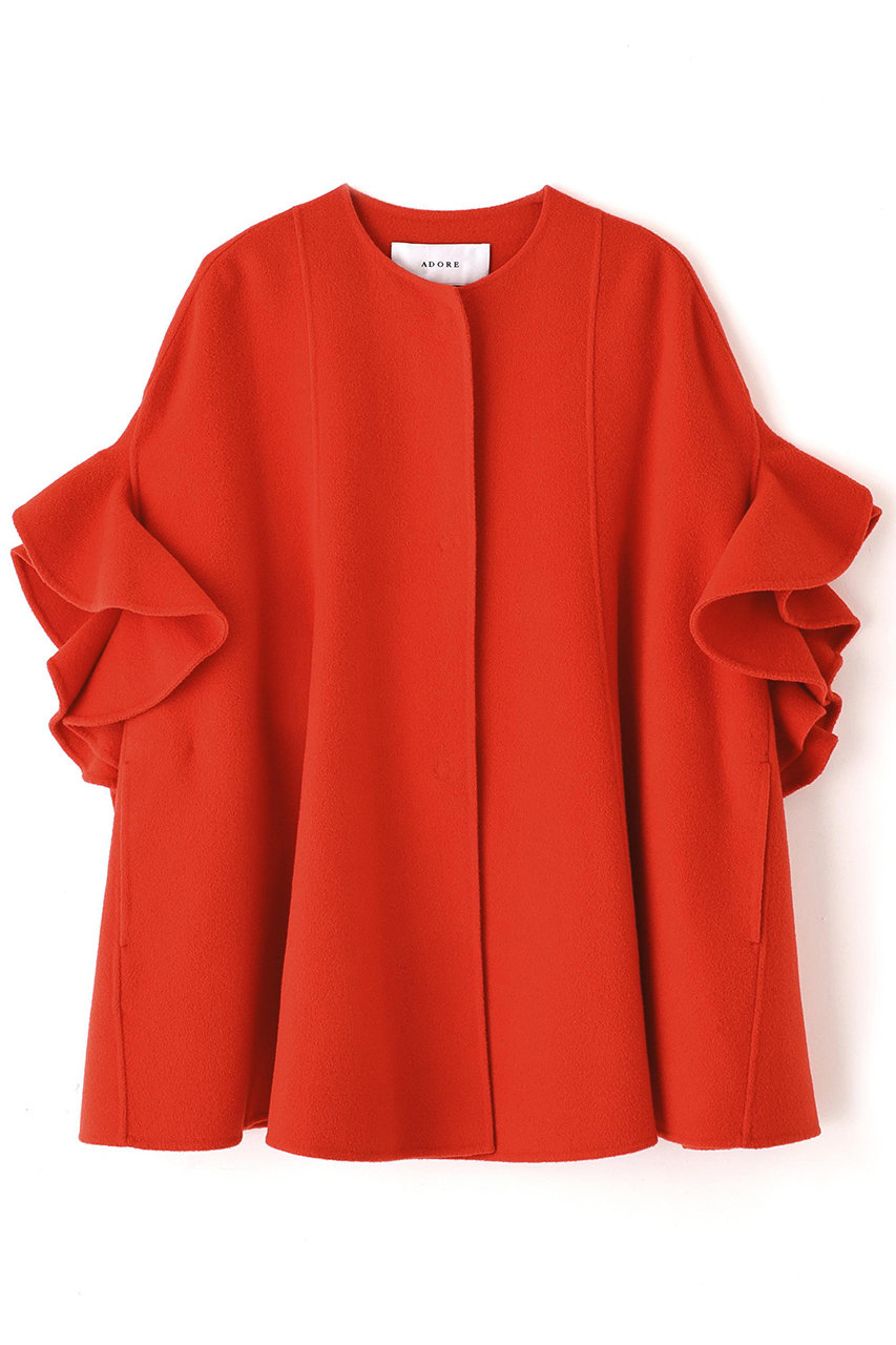 ADORE ◆ピュアカシミヤコート (レッド, ３８) アドーア ELLE SHOP