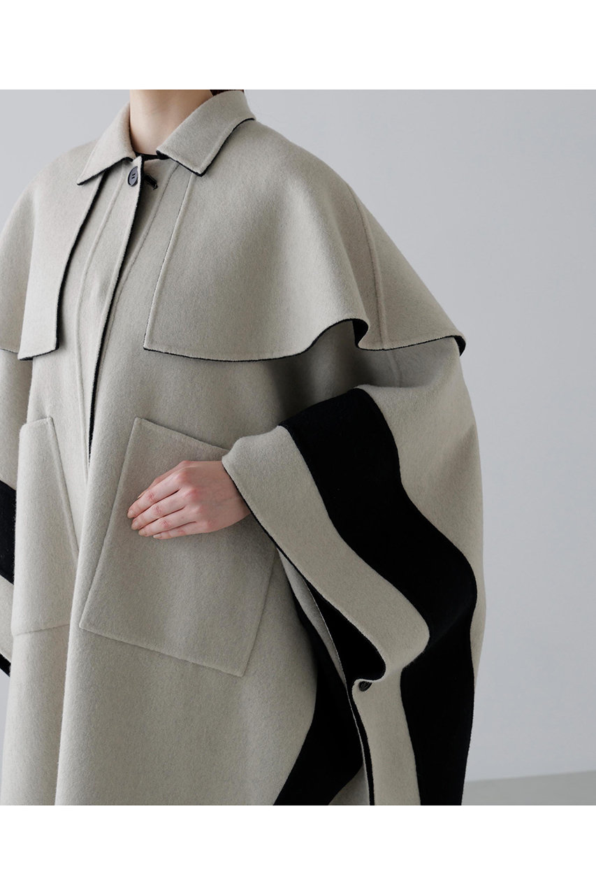 ADORE(アドーア)｜◇Ca混2TONEリバーケープコート
