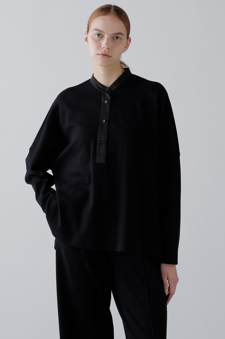 ADORE(アドーア)｜◇ストレッチポンチプルオーバー/ブラック の通販