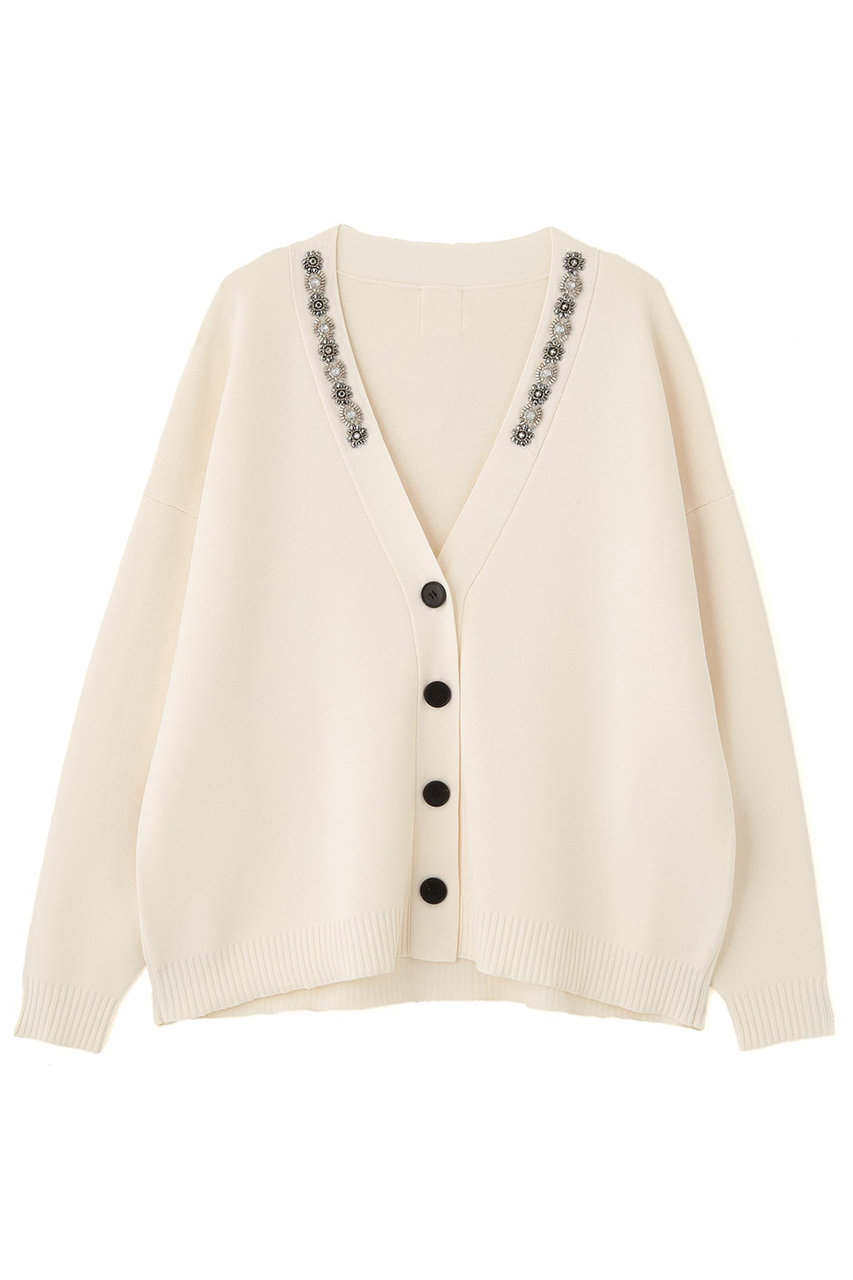 ADORE ◆ビジューカーディガン (ホワイト, ３８) アドーア ELLE SHOP