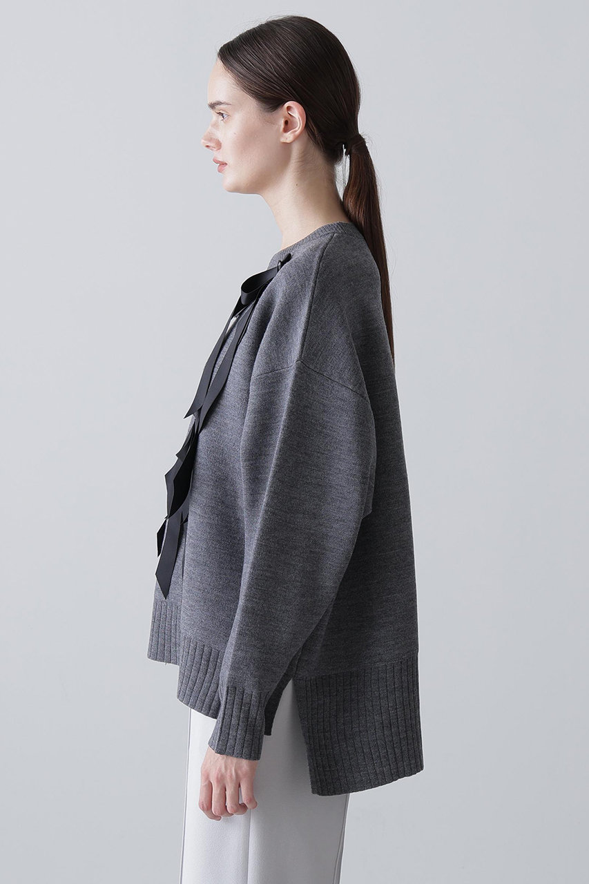 ADORE(アドーア)｜リボンニット/グレー の通販｜ELLESHOP・(エル