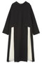 ◆バイカラープリーツワンピース アドーア/ADORE ブラック