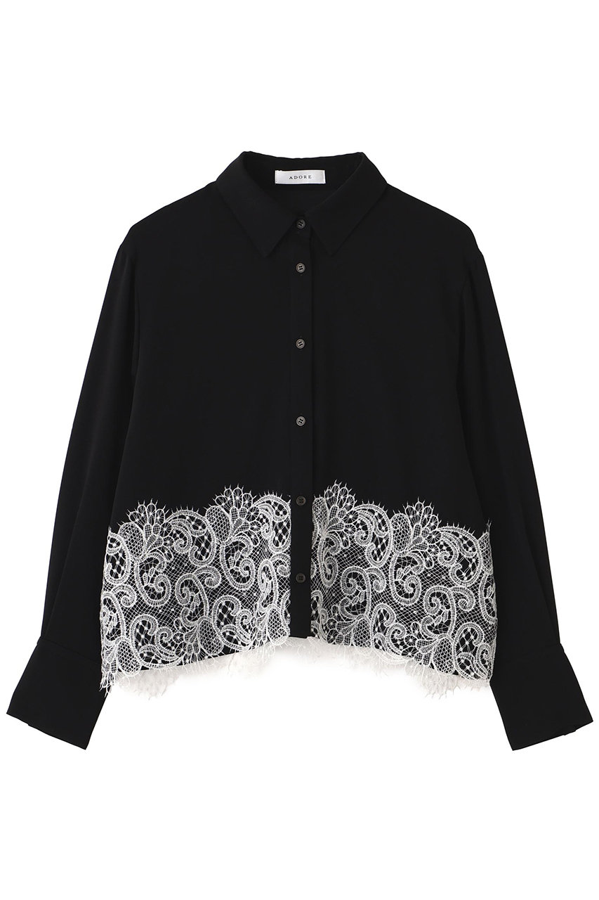 ADORE(アドーア)｜【予約販売】◇ライトジョーゼットブラウス/ブラック