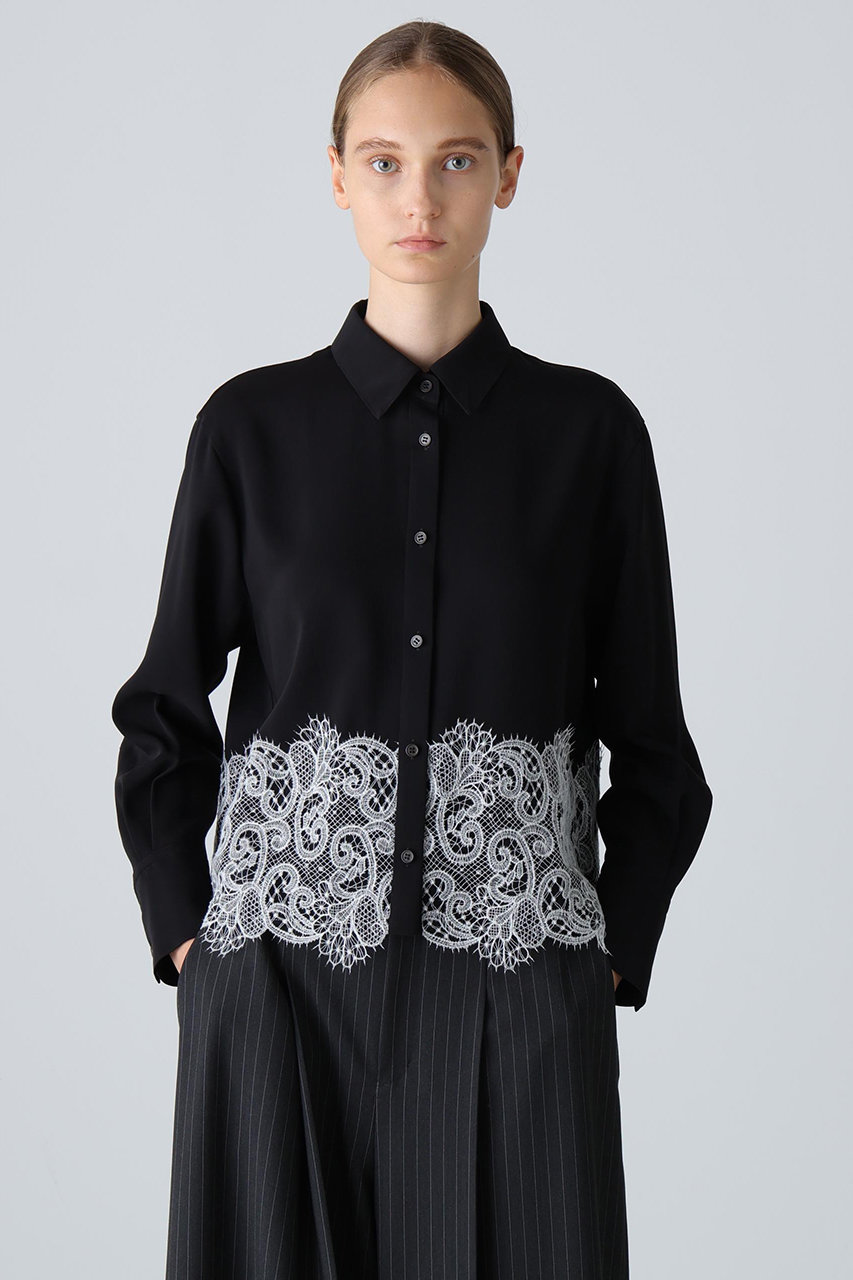 ADORE(アドーア)｜◇ライトジョーゼットブラウス/ブラック の通販