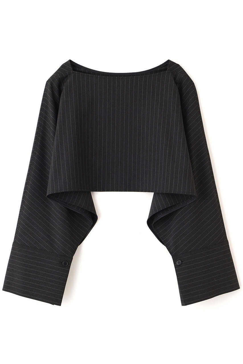 ADORE(アドーア)｜◇2WAYストライプブラウス/グレー の通販