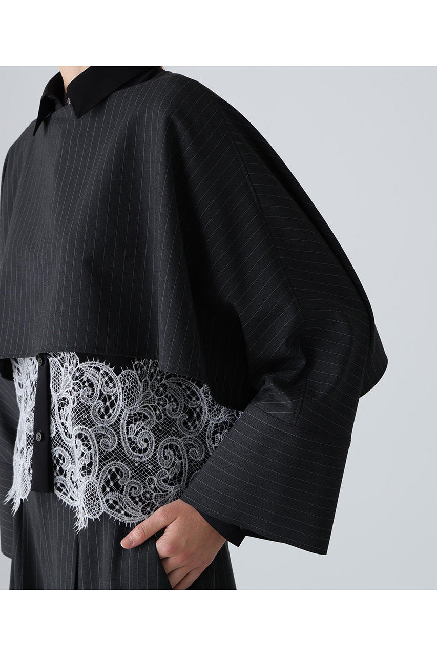 未使用✨ADORE　アドーア　23AW　ぺプラムブラウス　ストライプ　雑誌掲載品 ADORE 現行 23AW ぺプラムブラウス ストライプ 雑誌掲載