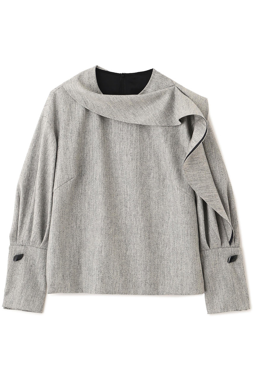 ADORE ◆トップヘリンボーンブラウス (グレー, ３８) アドーア ELLE SHOP