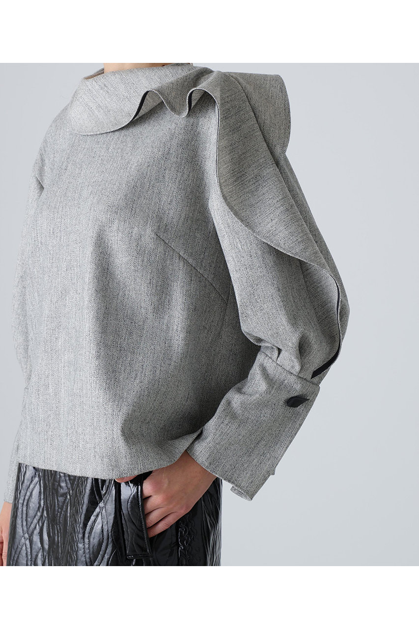 ADORE(アドーア)｜◇トップヘリンボーンブラウス/グレー の通販