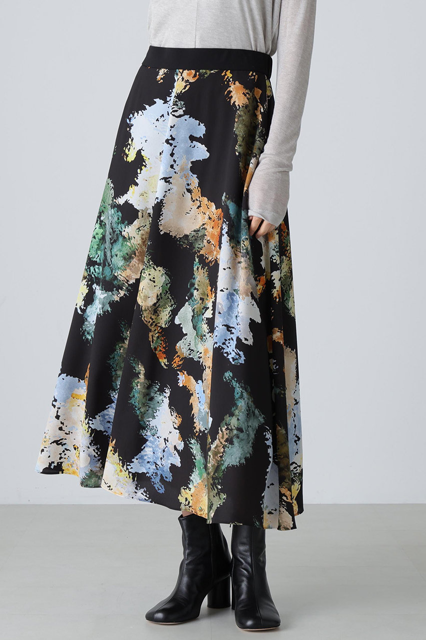 ADORE(アドーア)｜◇フォレストプリントスカート/ブラック の通販