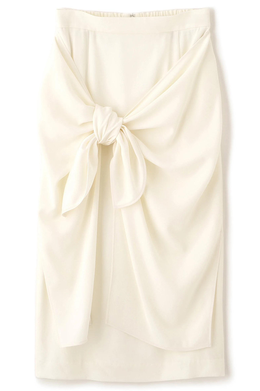 ADORE ◆バックサテンジョーゼットスカート (ホワイト, ３８) アドーア ELLE SHOP