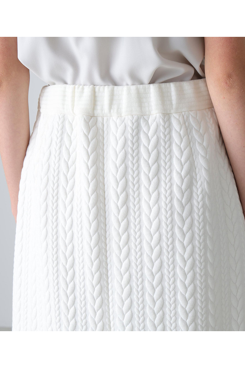 ADORE(アドーア)｜◇ジャガードジャージースカート/ホワイト の通販