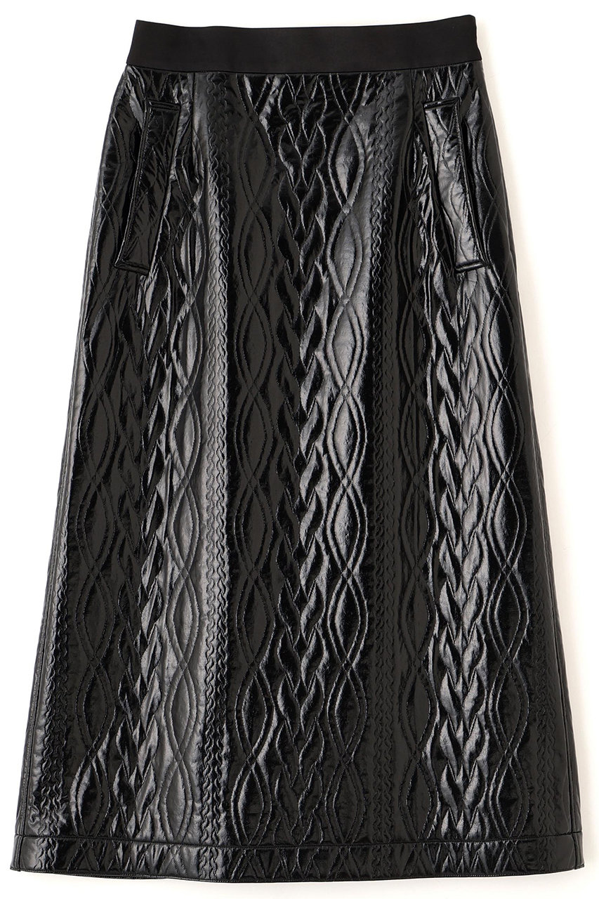 ADORE(アドーア)｜◇コーティングジャージースカート/ブラック の通販