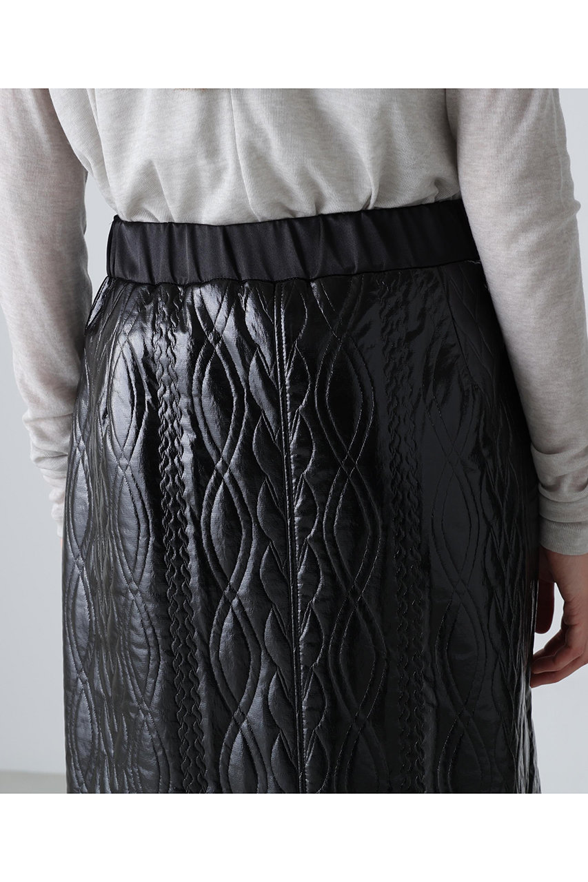 ADORE(アドーア)｜◇コーティングジャージースカート/ブラック の通販