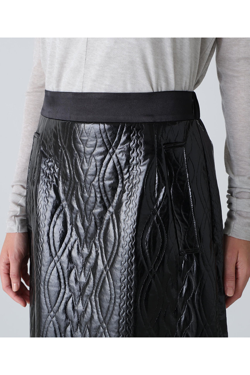 ADORE(アドーア)｜◇コーティングジャージースカート/ブラック の通販