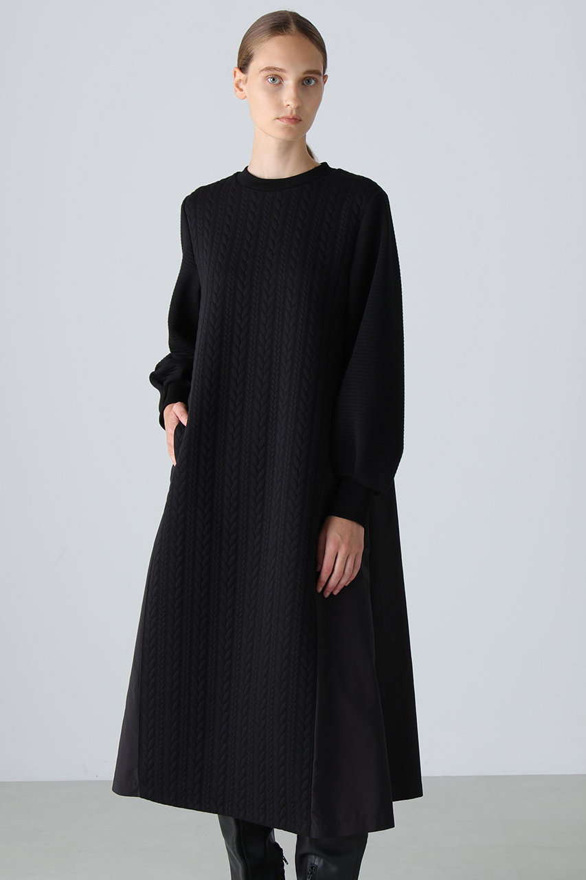 ADORE(アドーア)｜◇ジャガードジャージーワンピース/ブラック の通販