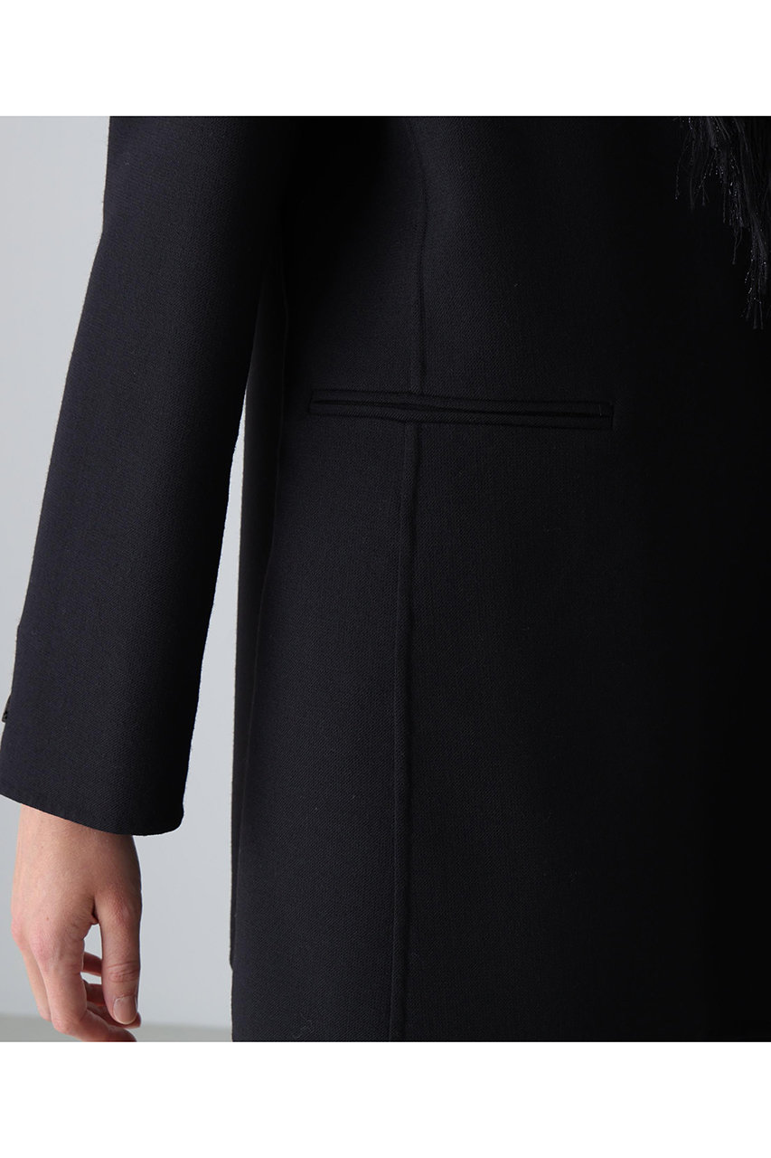 ADORE(アドーア)｜◇ウールリバージャケット/ブラック の通販