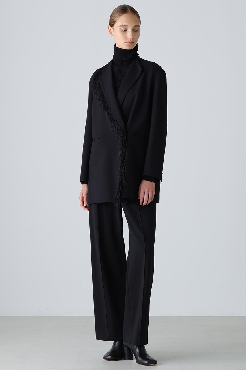 ADORE(アドーア)｜◇ウールリバージャケット/ブラック の通販