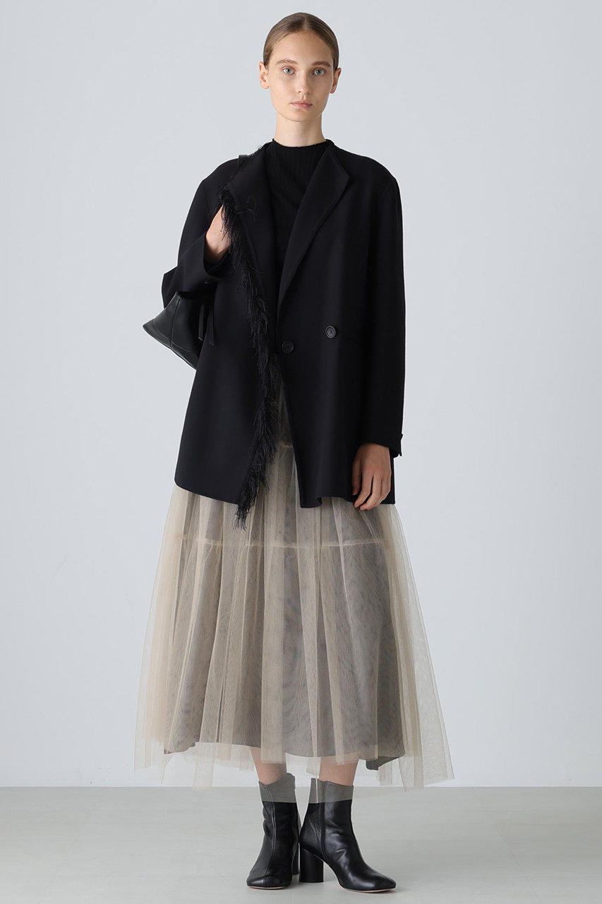 ADORE(アドーア)｜◇ウールリバージャケット/ブラック の通販