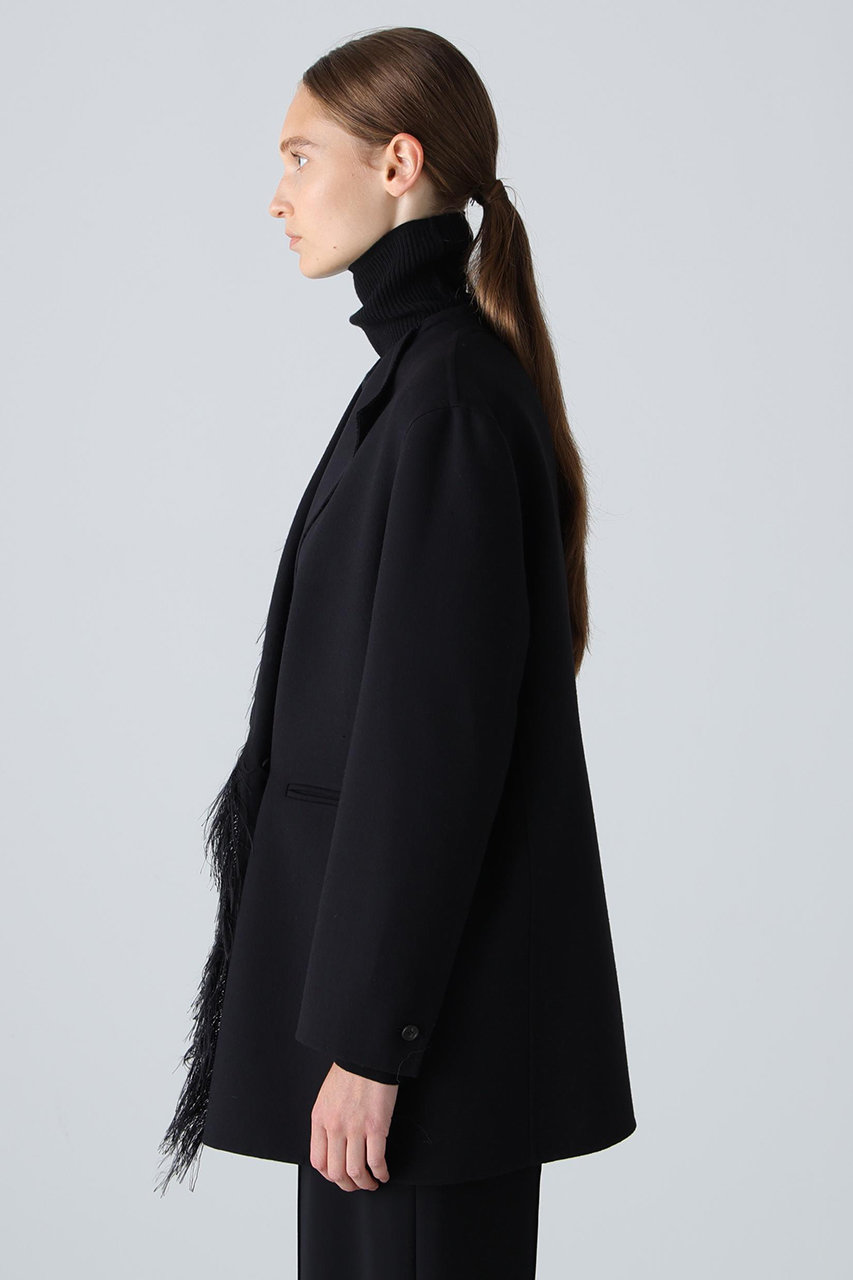 ADORE(アドーア)｜◇ウールリバージャケット/ブラック の通販