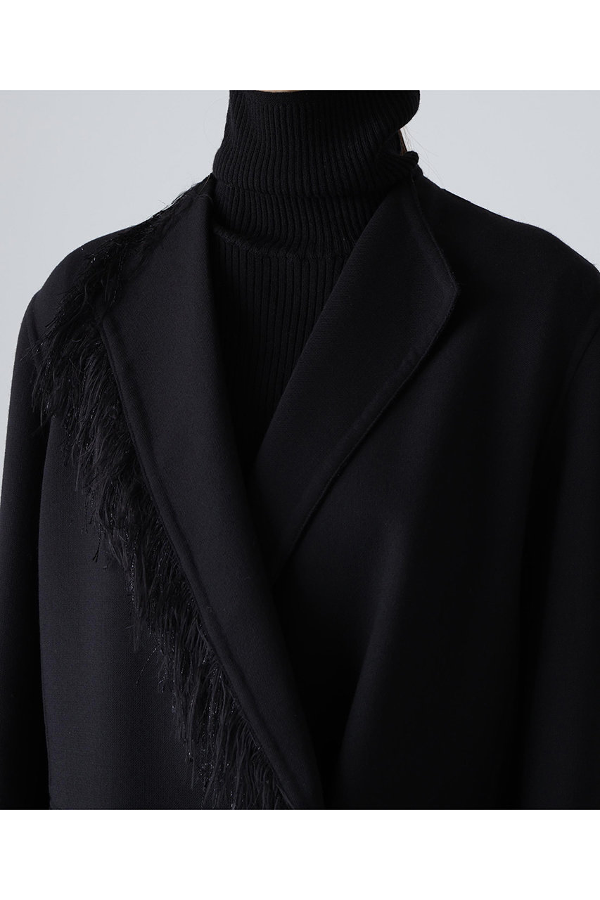 ADORE(アドーア)｜◇ウールリバージャケット/ブラック の通販