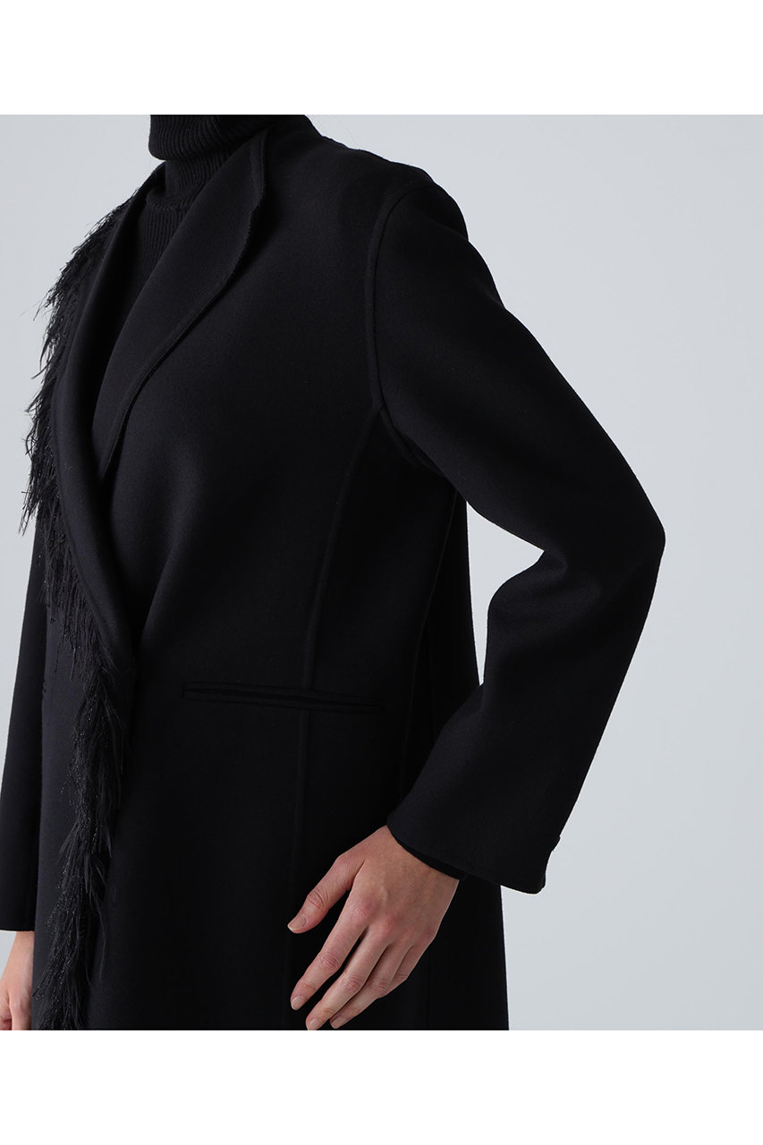 ADORE アドーア ウール　バックジップ　プルオーバー 長袖　ブラック　M ADORE(アドーア)｜◇ウールリバージャケット/ブラック の通販