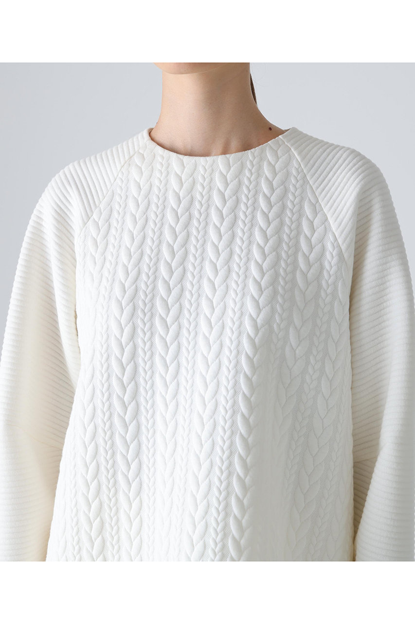 ADORE(アドーア)｜◇ジャガードジャージートップス/ホワイト の通販