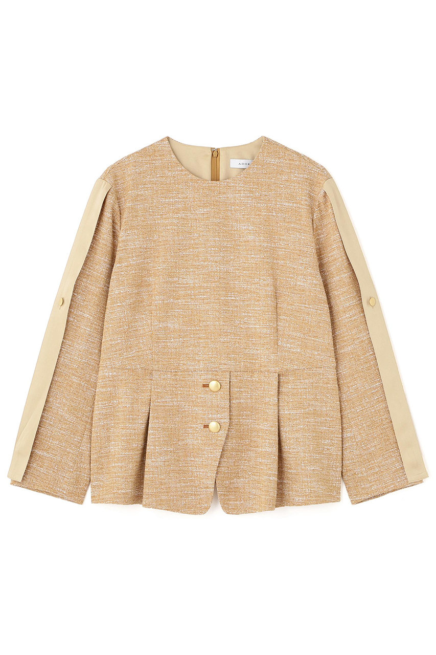 ADORE スラブツイードブラウス (ベージュ, 38) アドーア ELLE SHOP ADORE スラブツイードブラウス (ベージュ, 38) アドーア ELLE SHOP