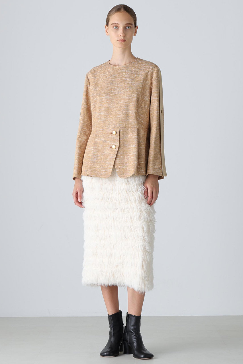 【最終価格】アドーア ADORE サマーツィードブラウス エクリュ 38 最終価格】アドーア ADORE サマーツィードブラウス エクリュ 38