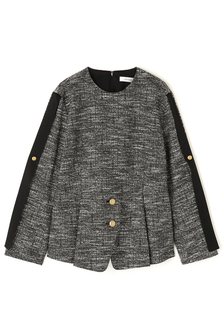 アドーア/ADOREのスラブツイードブラウス(ブラック/5315210109)