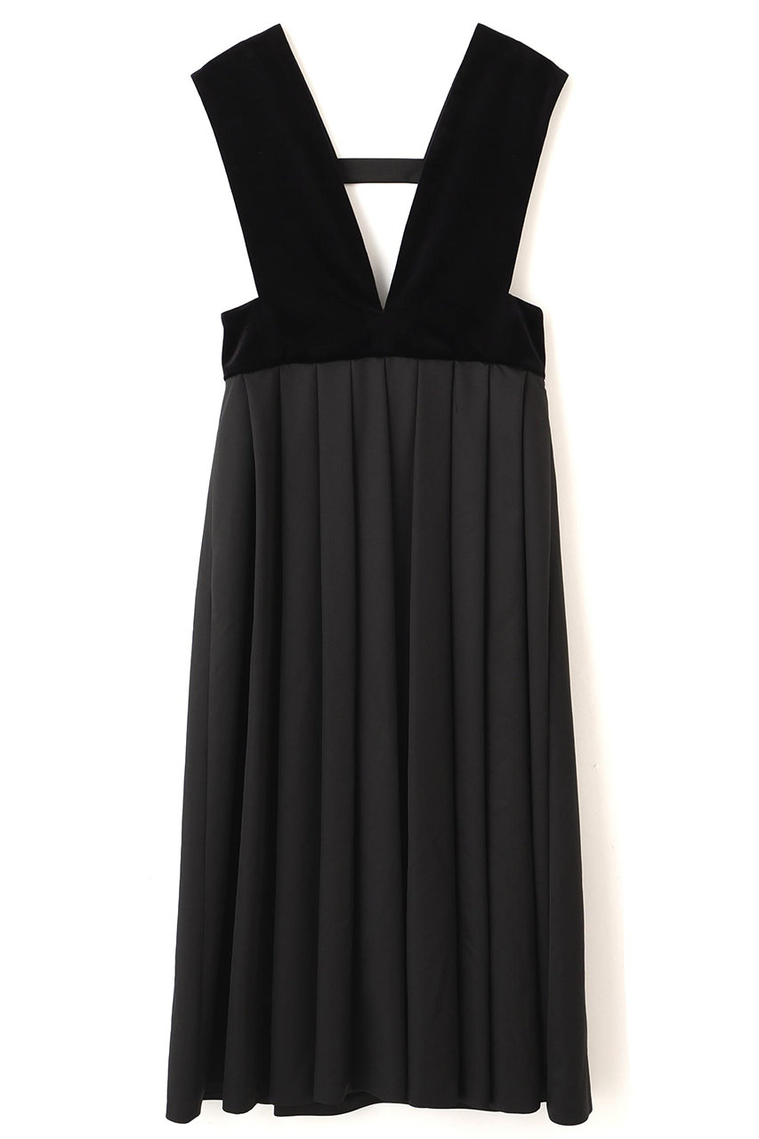 ADORE ハイフォルムタフタワンピース (ブラック, ３８) アドーア ELLE SHOP