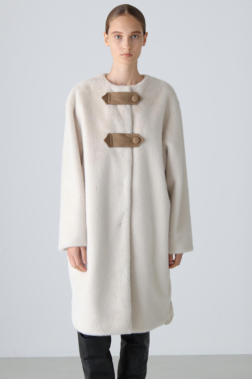 ADORE(アドーア)｜ファーコンビダウンコート/ホワイト の通販